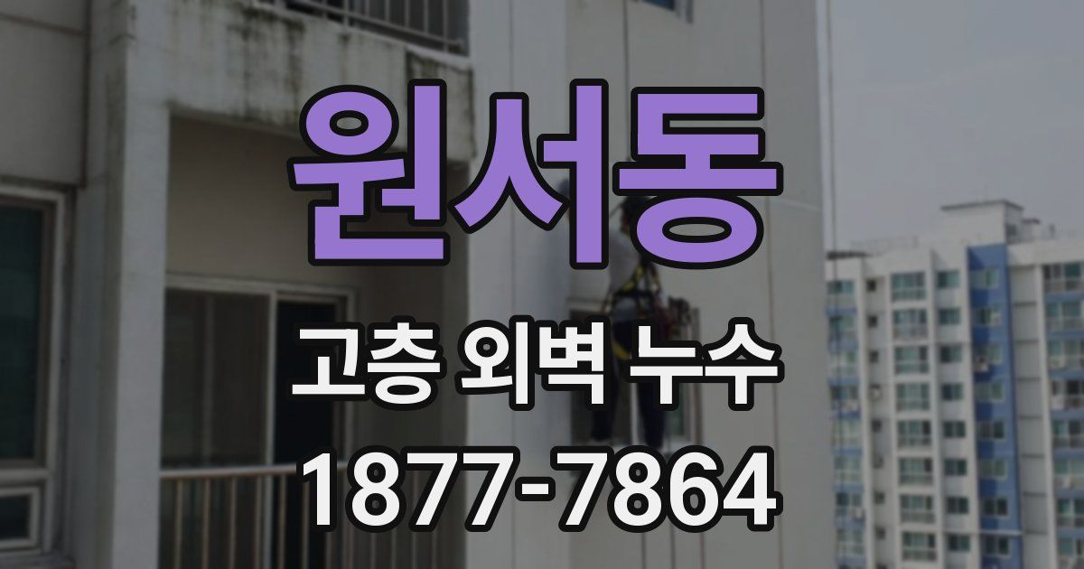 원서동 고층 외벽 누수