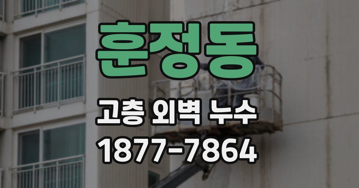 훈정동 고층 외벽 누수