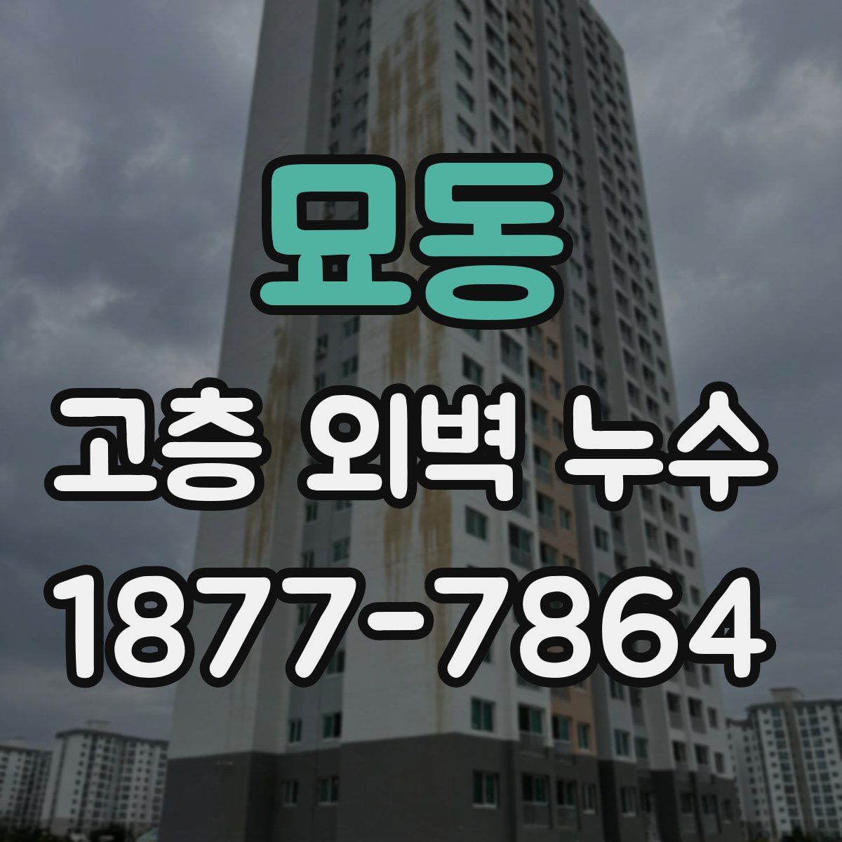 묘동 고층 외벽 누수