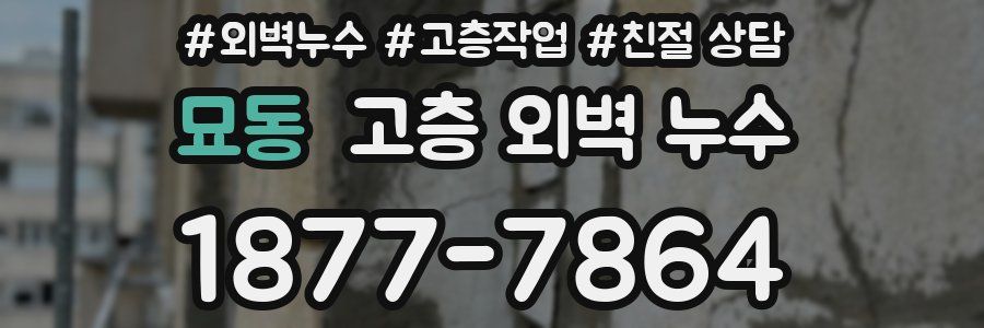 묘동 고층 외벽 누수