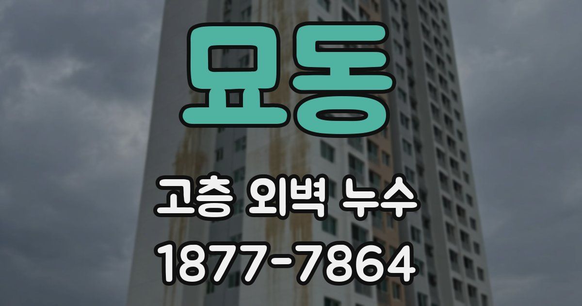 묘동 고층 외벽 누수