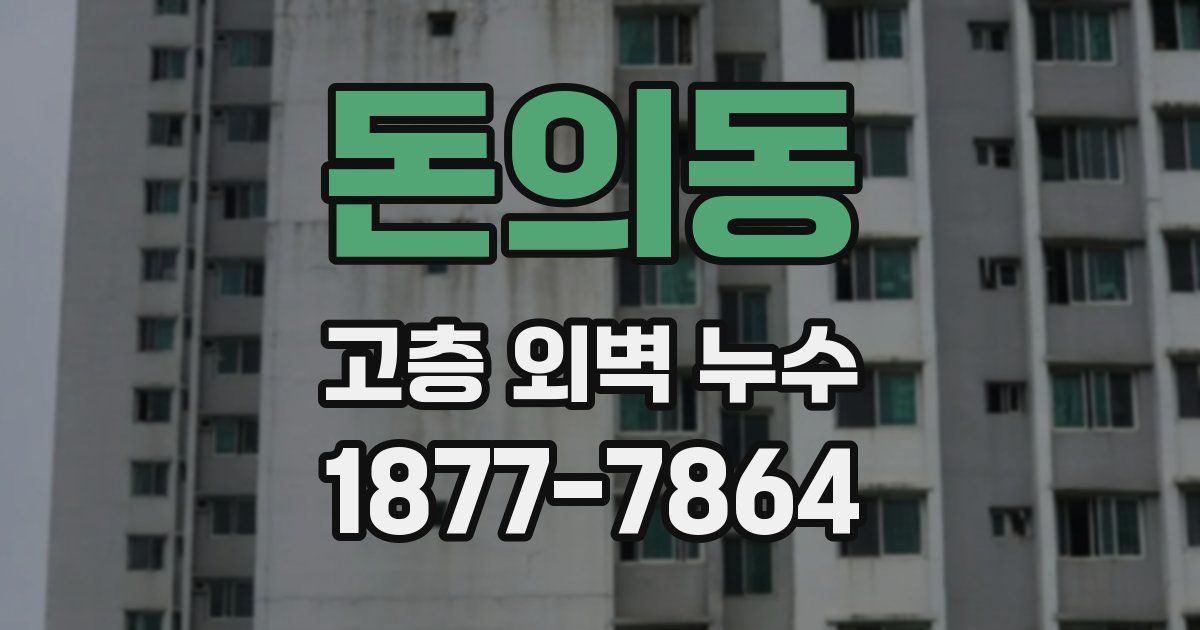 돈의동 고층 외벽 누수