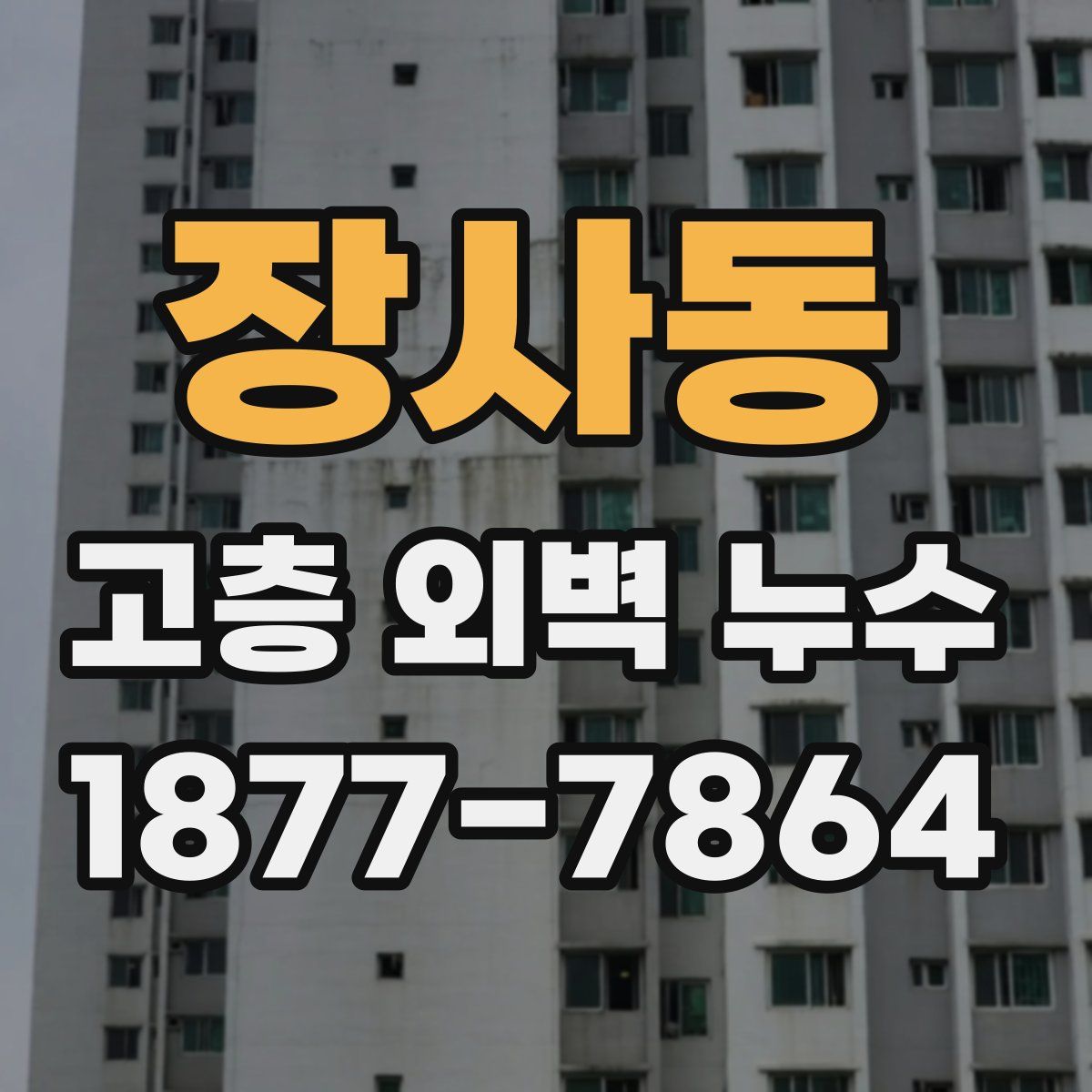 장사동 고층 외벽 누수