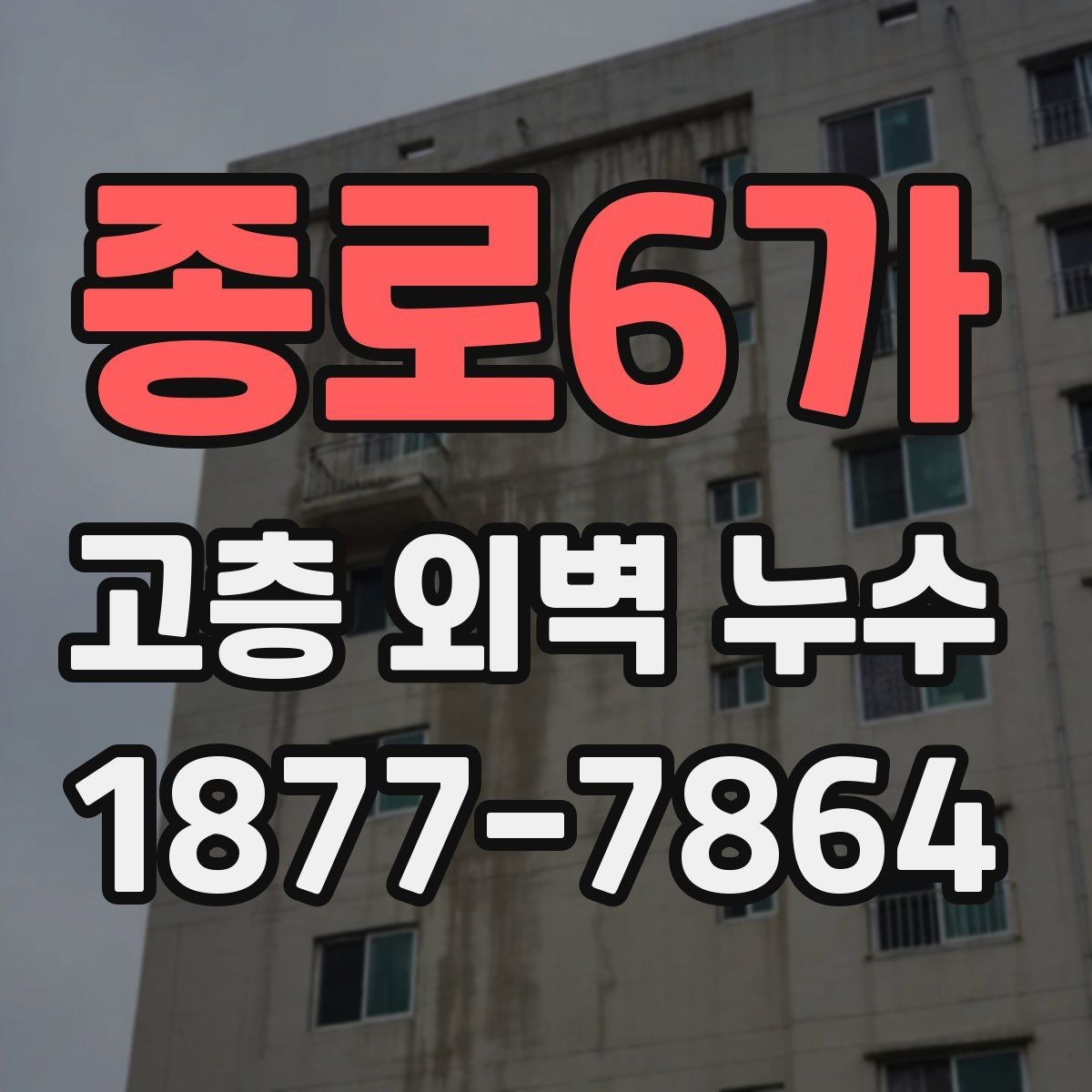 종로6가 고층 외벽 누수 비가 오기 전 확인할 곳