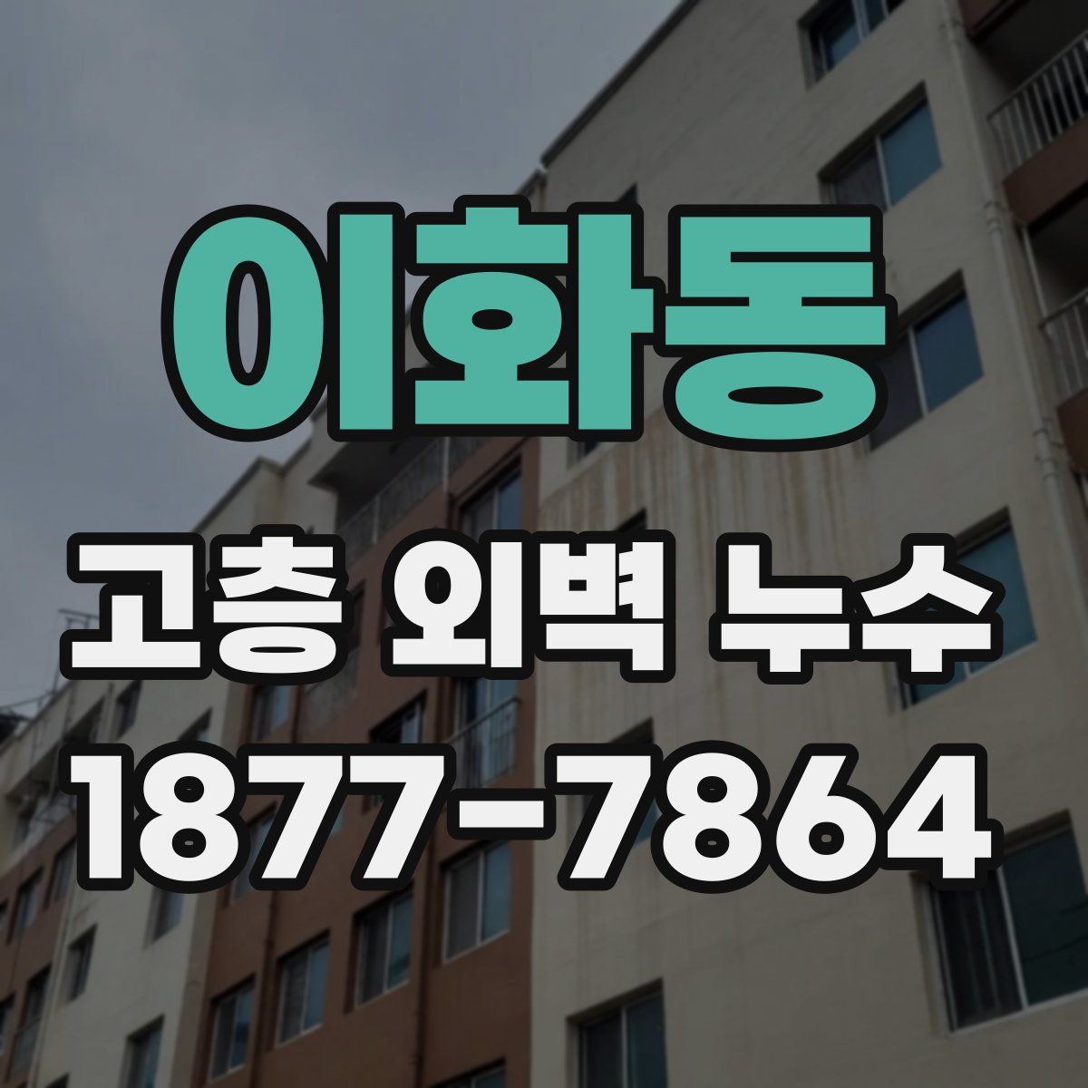 이화동 고층 외벽 누수