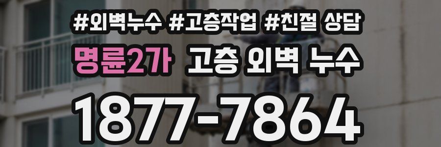 명륜2가 고층 외벽 누수