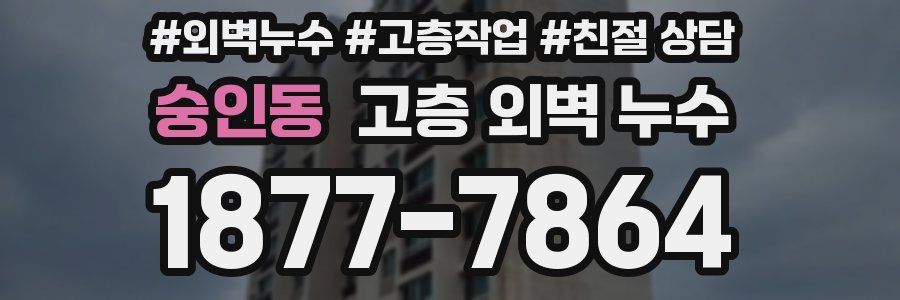 숭인동 고층 외벽 누수