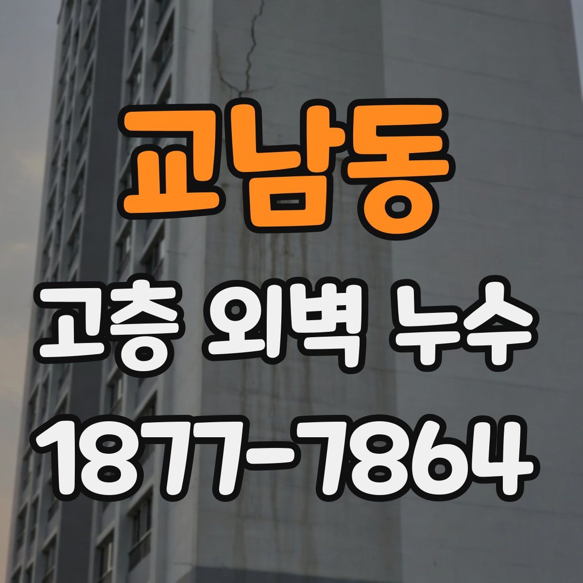 교남동 고층 외벽 누수