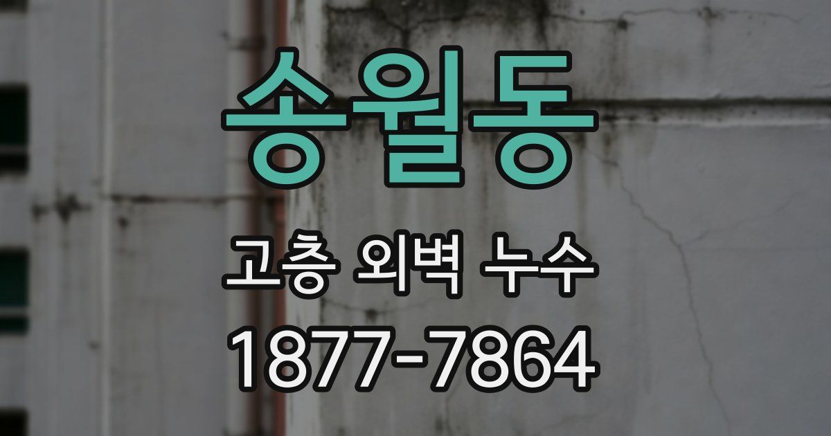 송월동 고층 외벽 누수