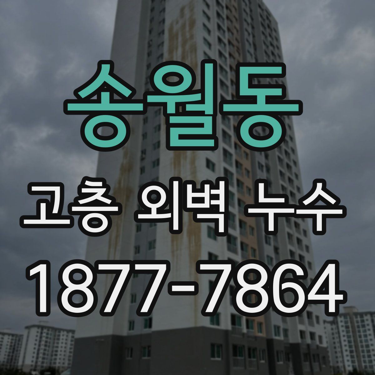 송월동 고층 외벽 누수