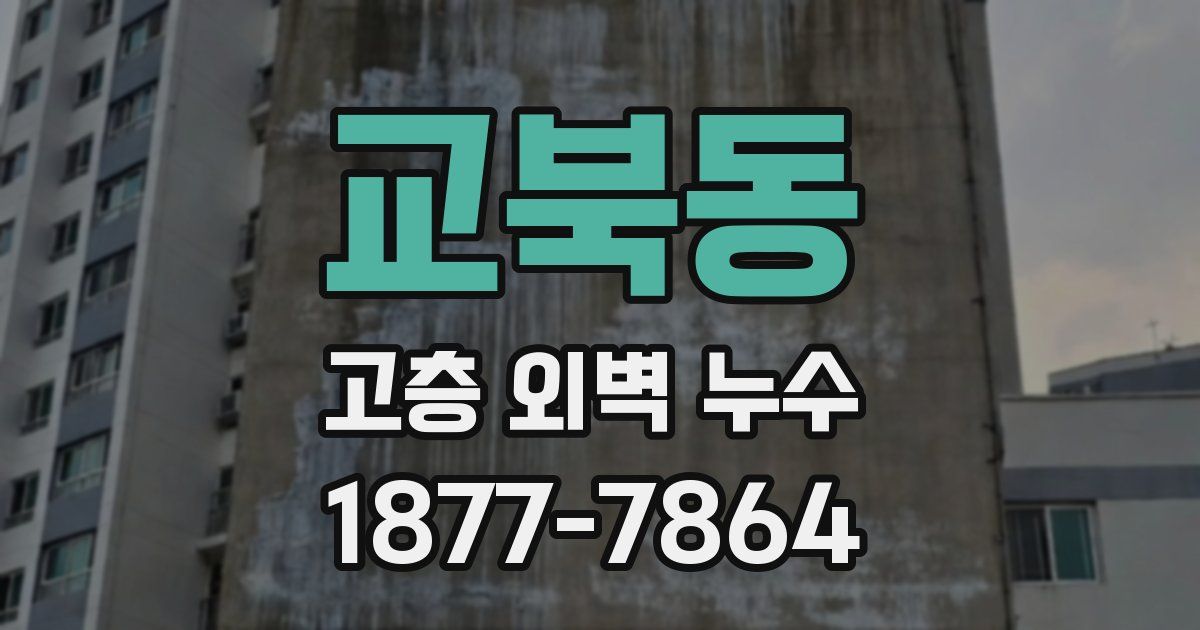 교북동 고층 외벽 누수