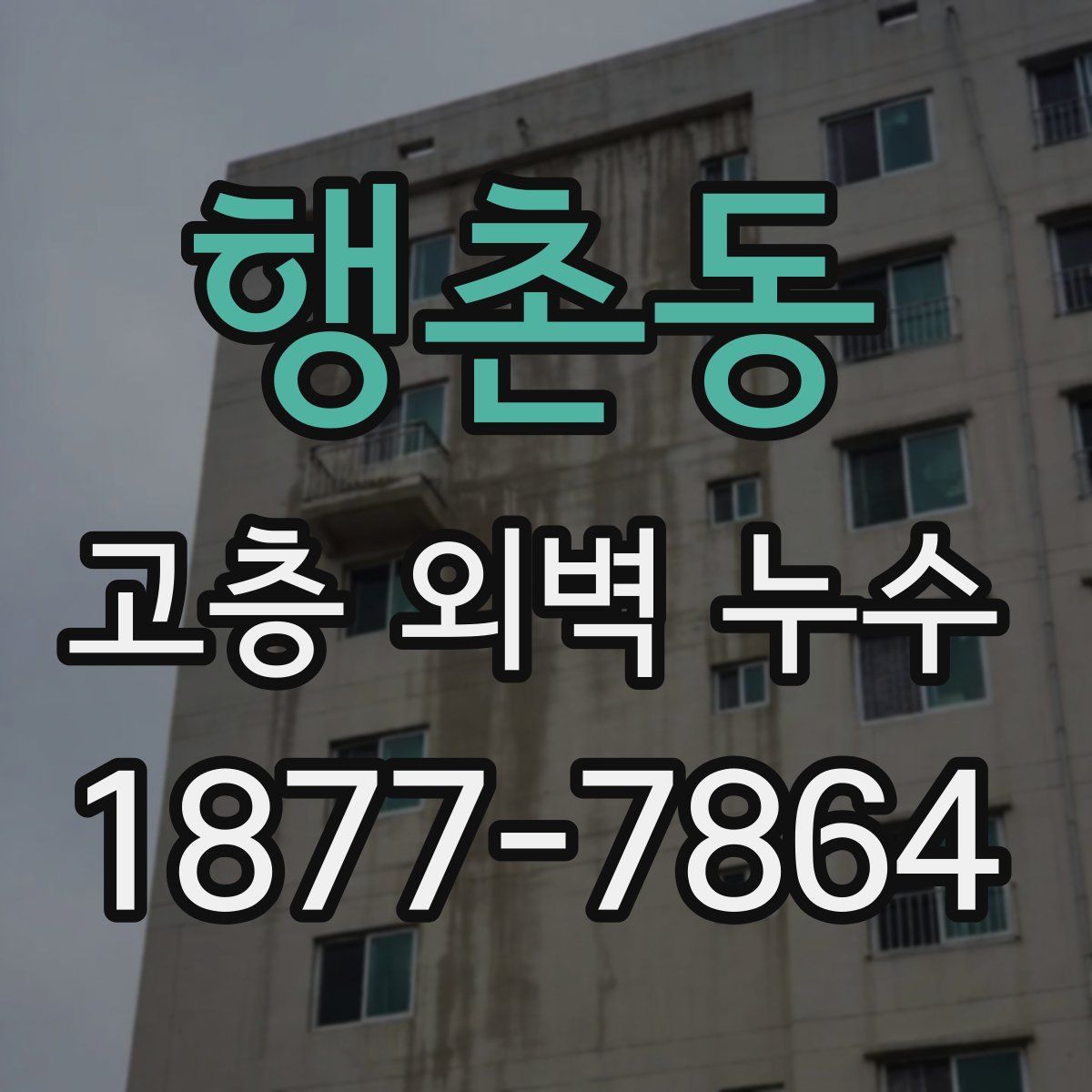 행촌동 고층 외벽 누수