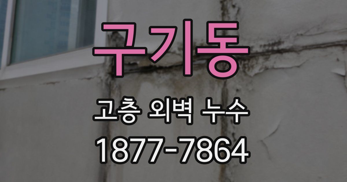 구기동 고층 외벽 누수
