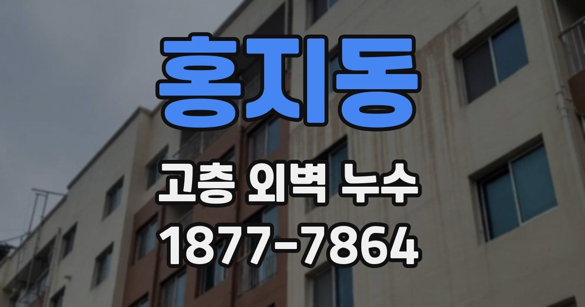 홍지동 고층 외벽 누수