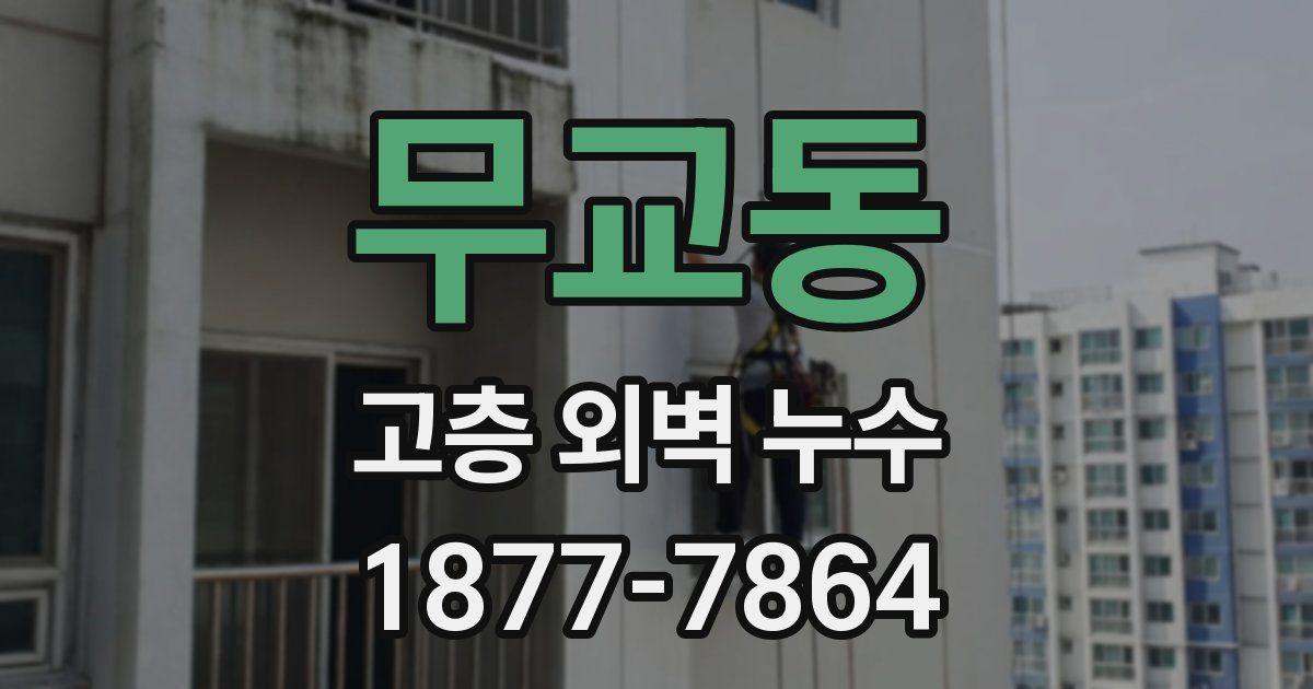 무교동 고층 외벽 누수