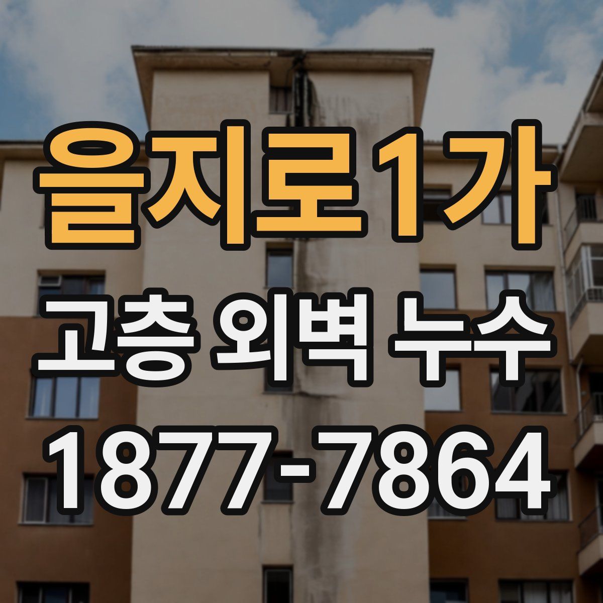 을지로1가 고층 외벽 누수