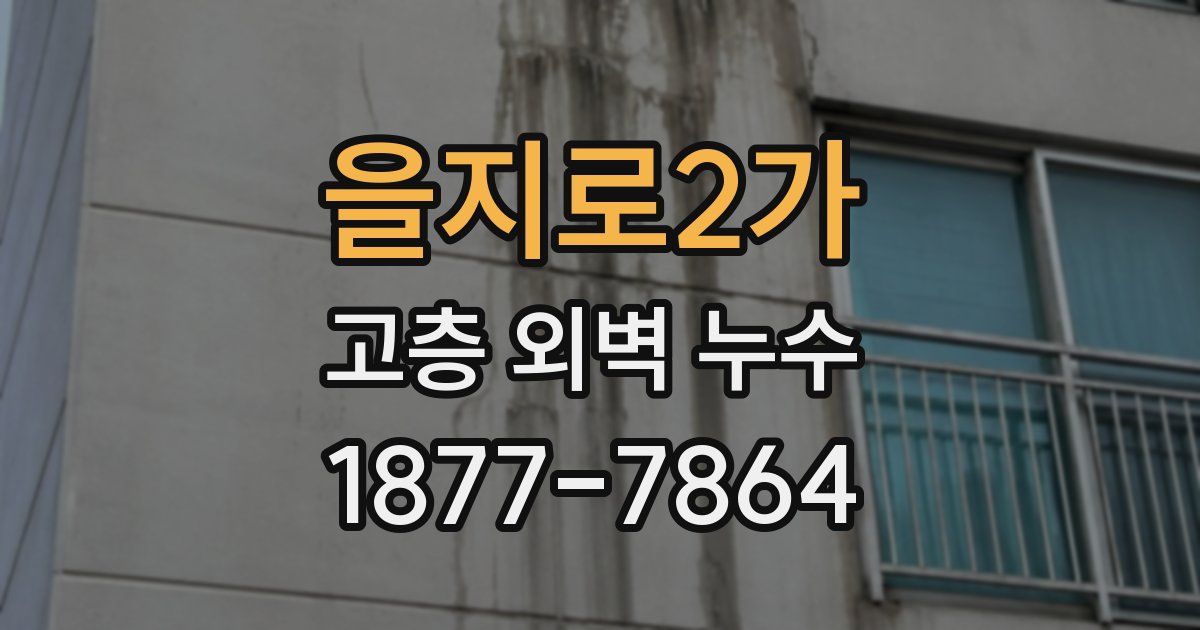 을지로2가 고층 외벽 누수