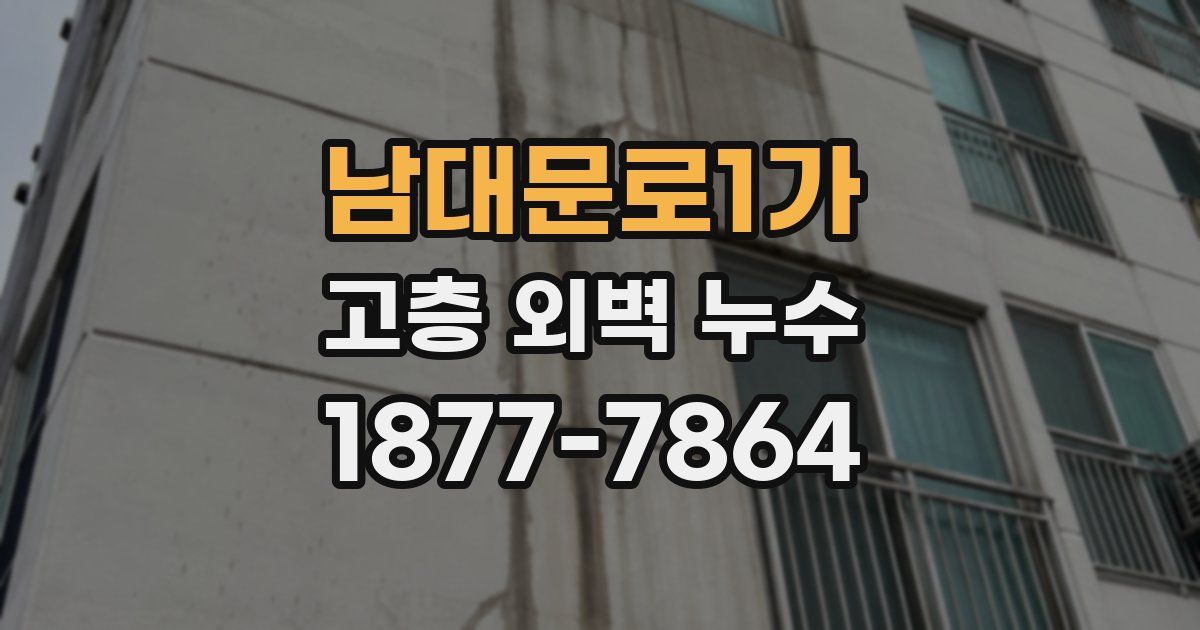 남대문로1가 고층 외벽 누수
