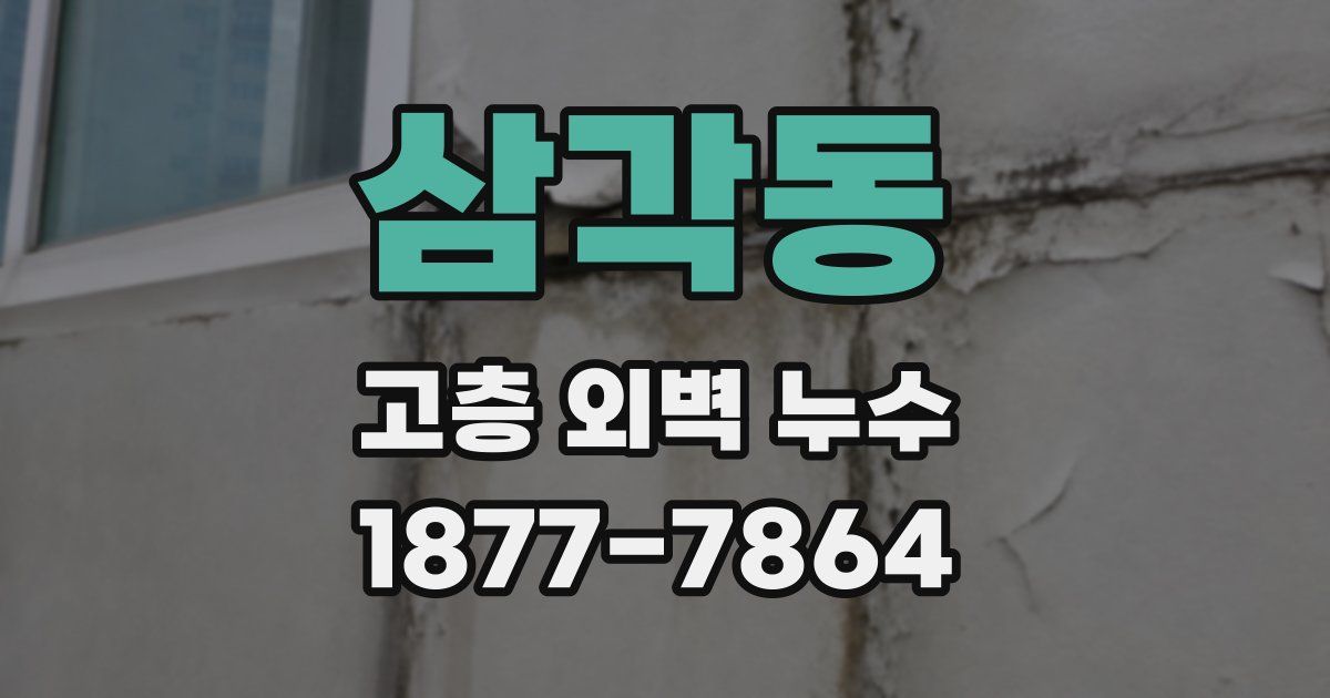 삼각동 고층 외벽 누수