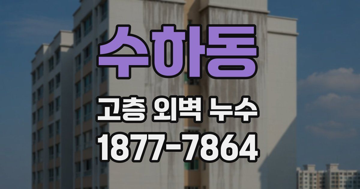 수하동 고층 외벽 누수