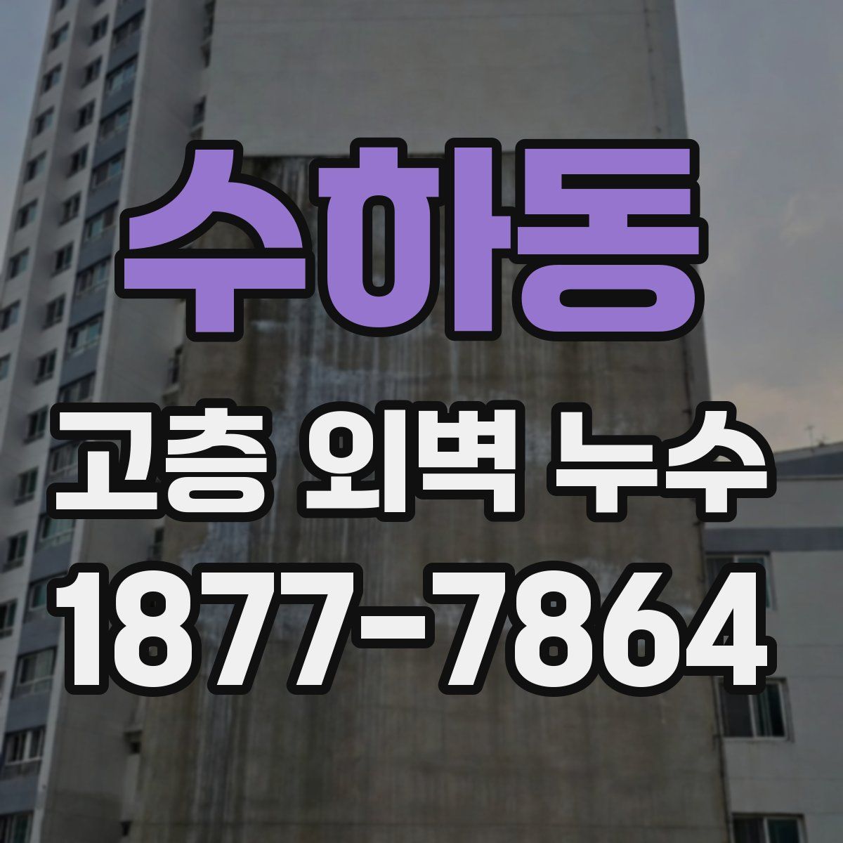 수하동 고층 외벽 누수