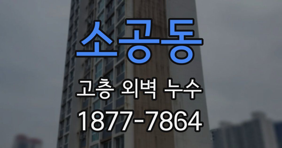 소공동 고층 외벽 누수