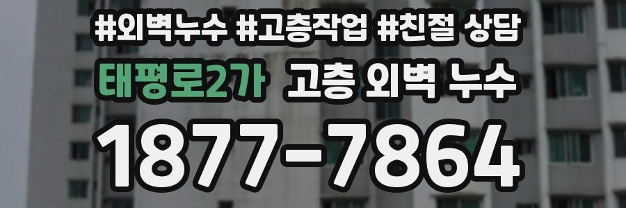 태평로2가 고층 외벽 누수