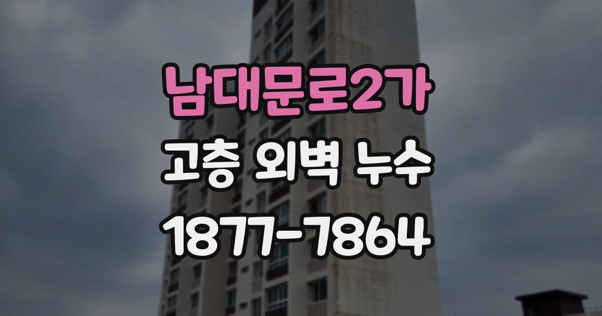남대문로2가 고층 외벽 누수