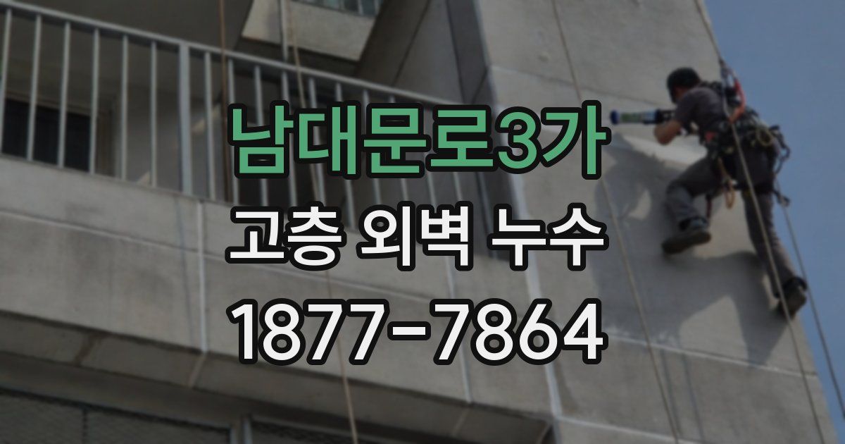 남대문로3가 고층 외벽 누수