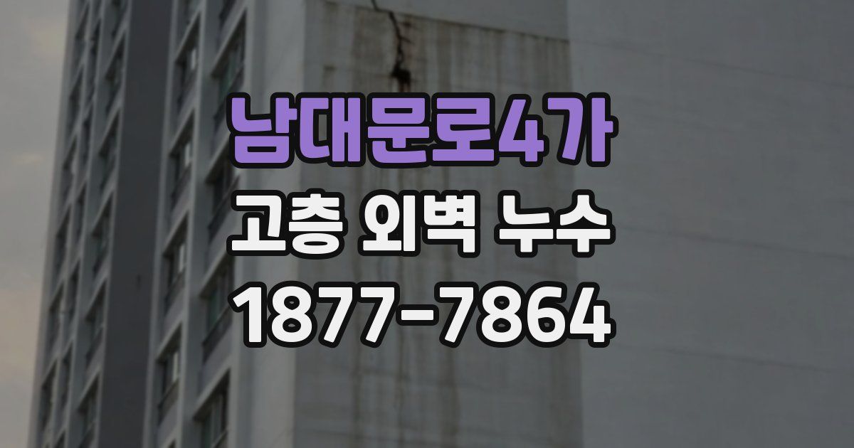 남대문로4가 고층 외벽 누수