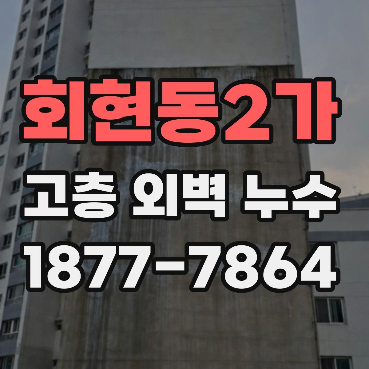회현동2가 고층 외벽 누수