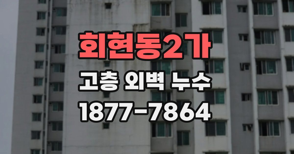 회현동2가 고층 외벽 누수