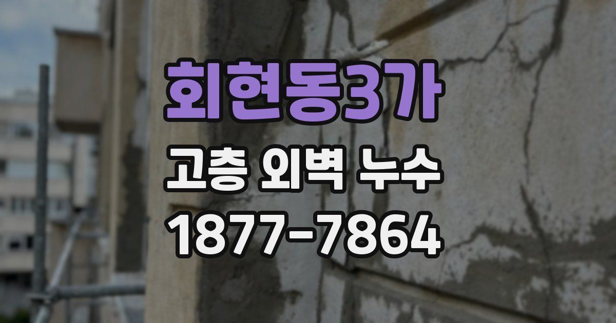 회현동3가 고층 외벽 누수