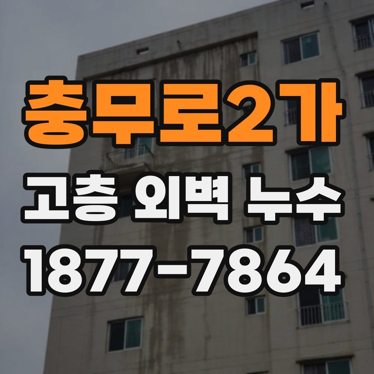 충무로2가 고층 외벽 누수 균열이 보일 때 살펴볼 것