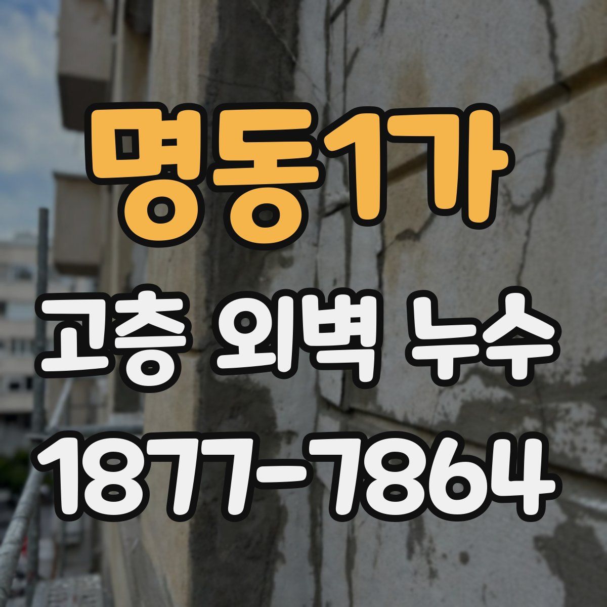 명동1가 고층 외벽 누수