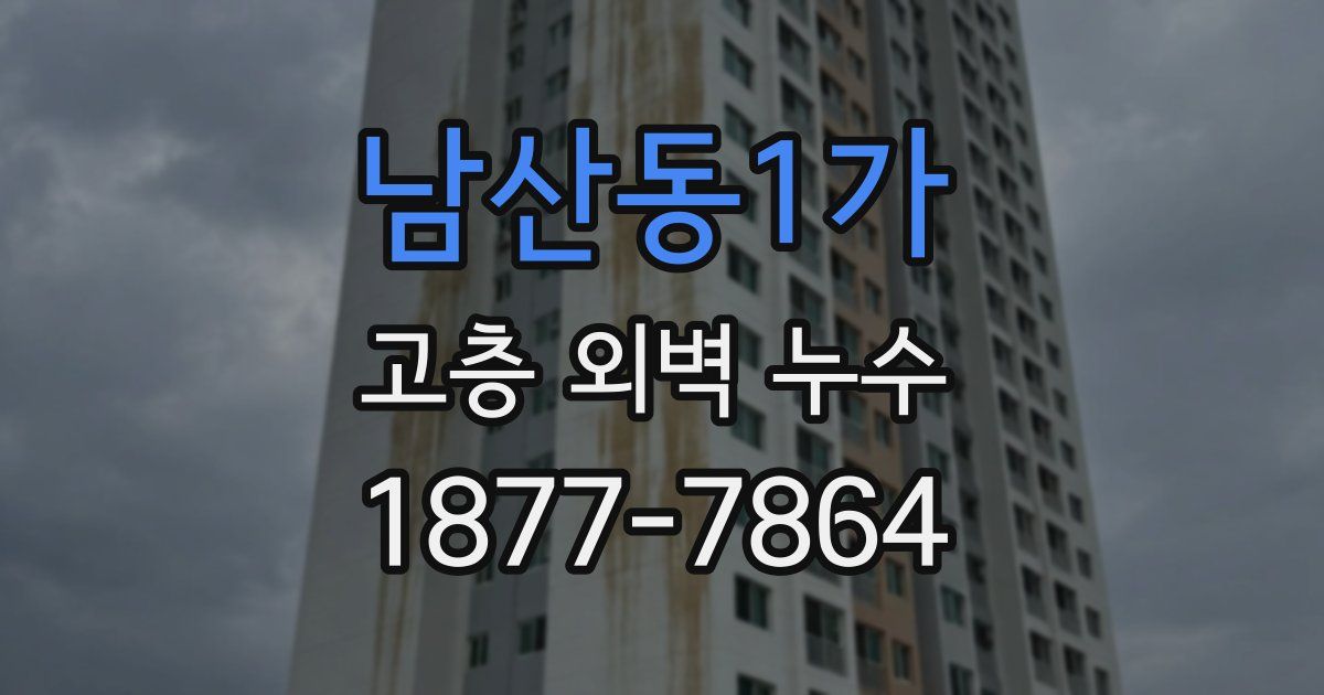 남산동1가 고층 외벽 누수