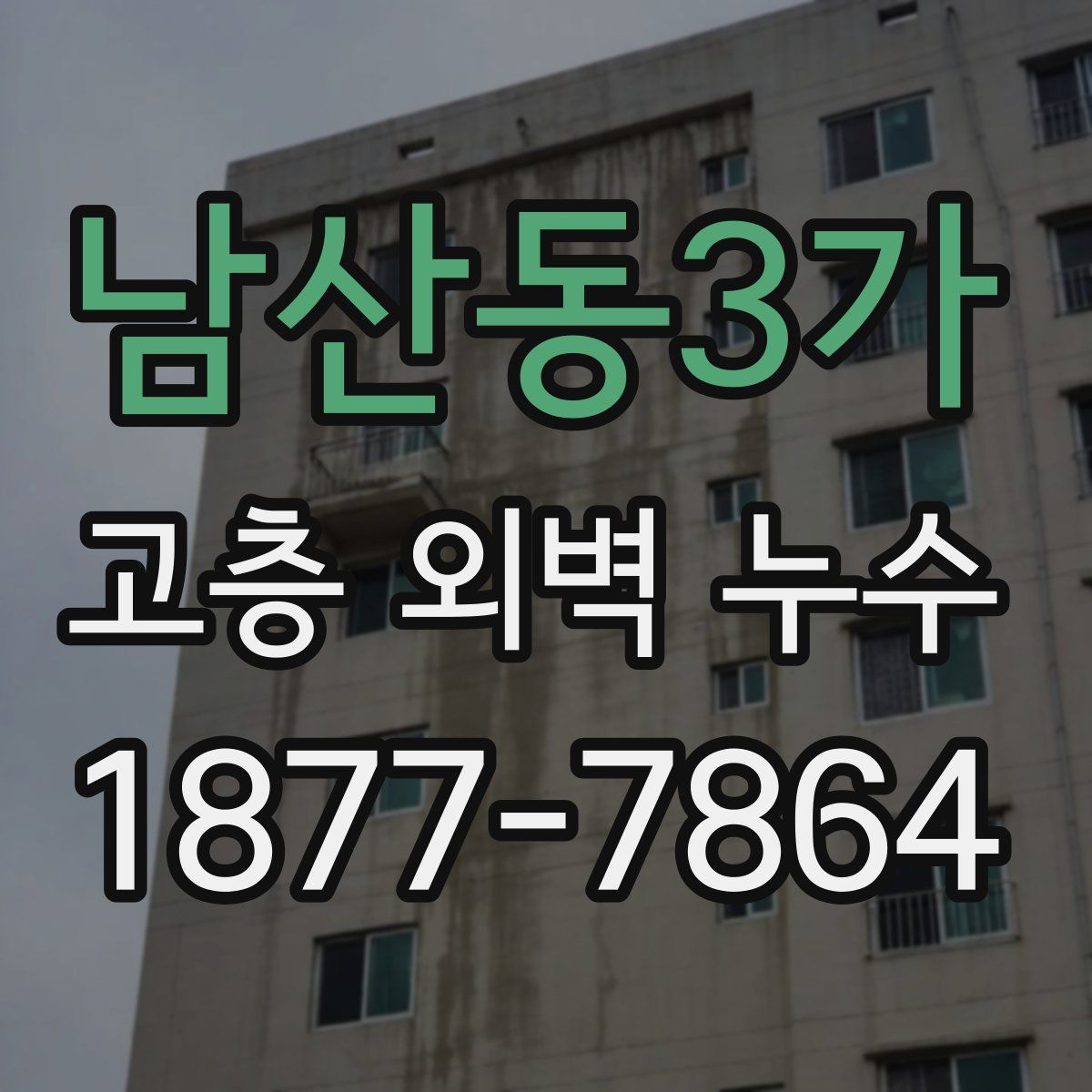 남산동3가 고층 외벽 누수
