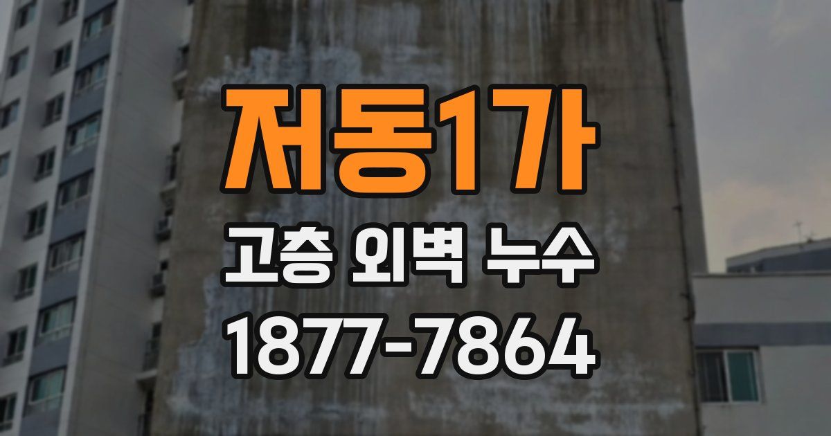 저동1가 고층 외벽 누수