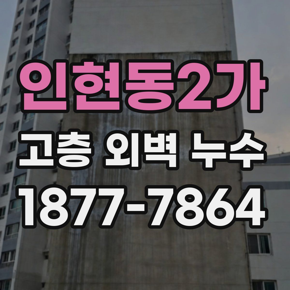 인현동2가 고층 외벽 누수