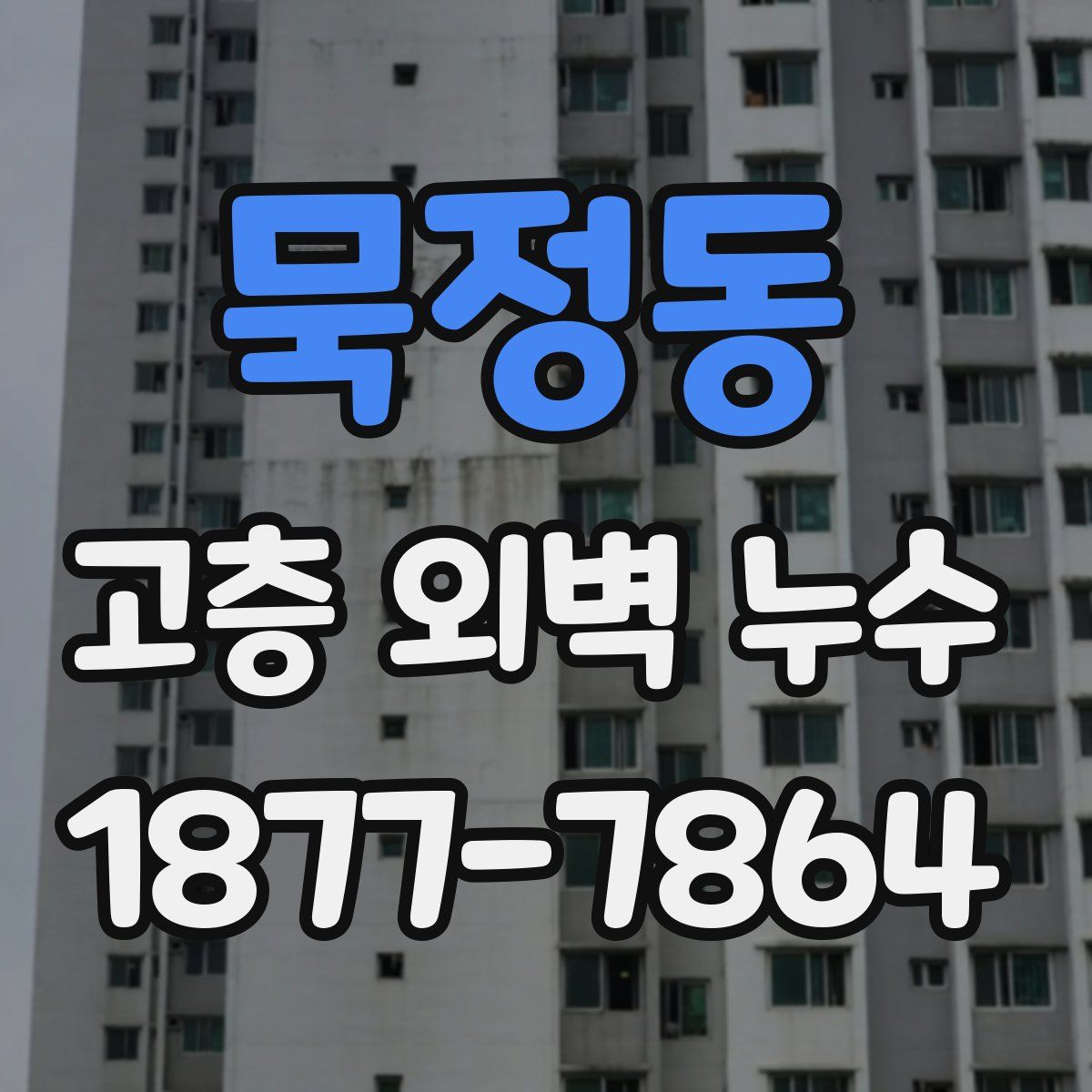 묵정동 고층 외벽 누수