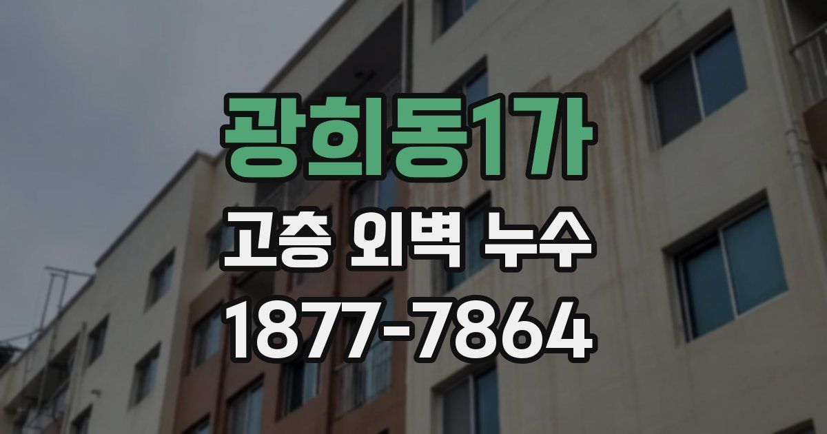 광희동1가 고층 외벽 누수
