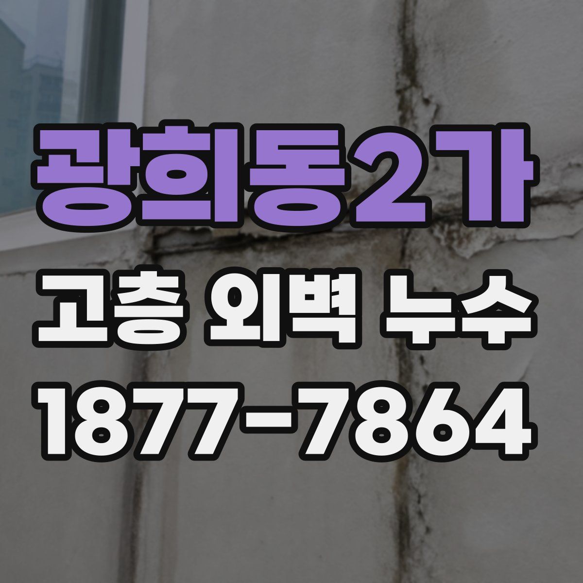 광희동2가 고층 외벽 누수