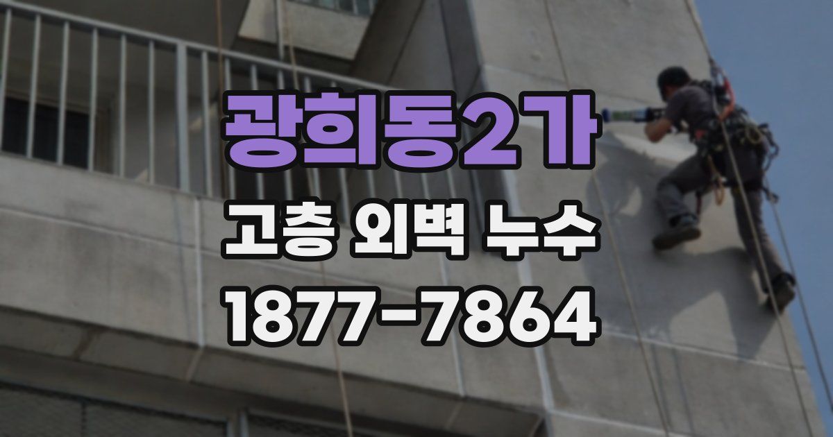광희동2가 고층 외벽 누수