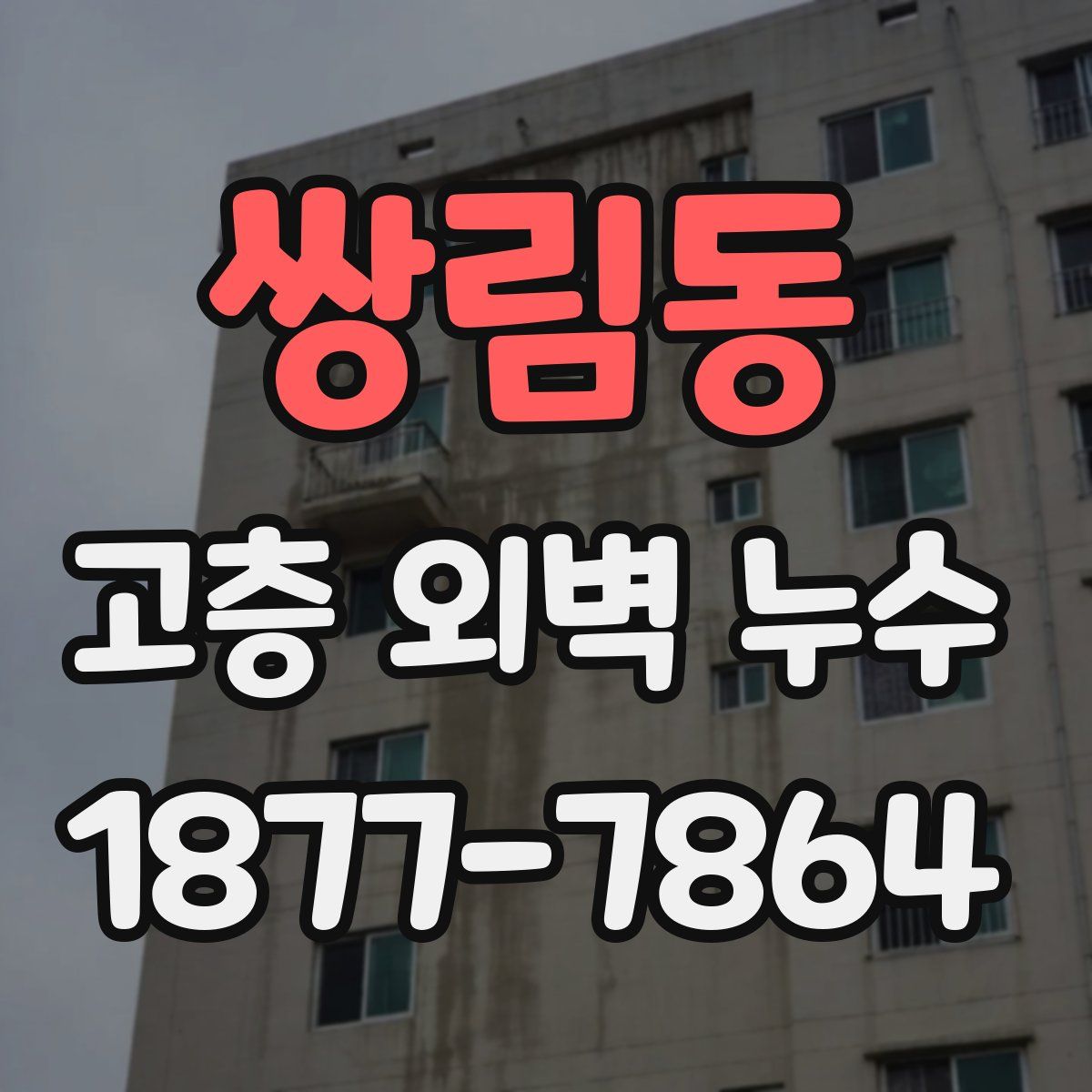 쌍림동 고층 외벽 누수