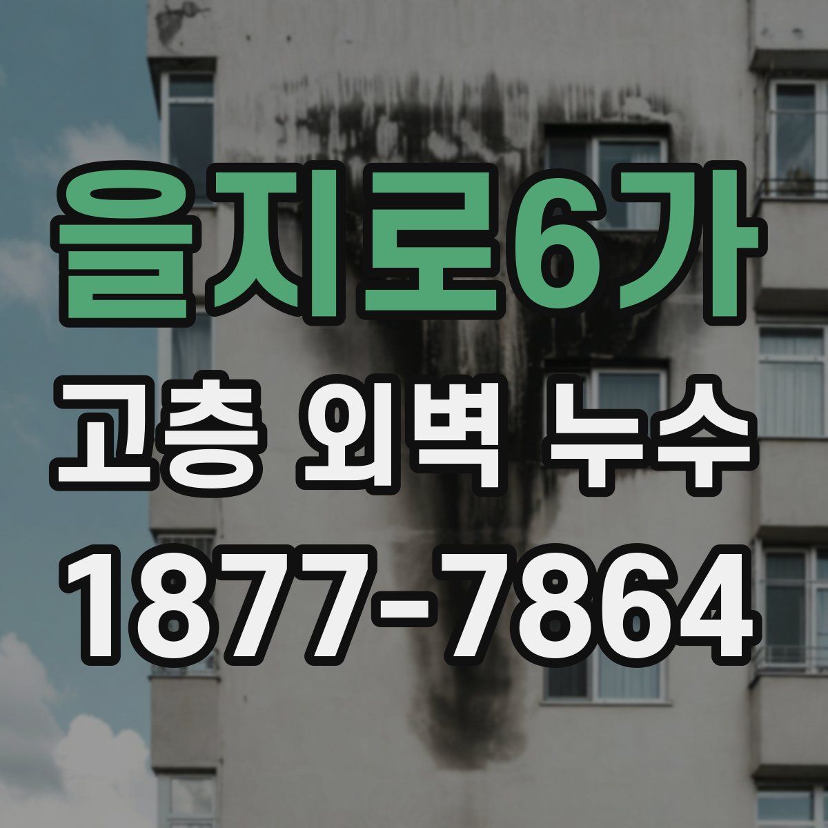 을지로6가 고층 외벽 누수