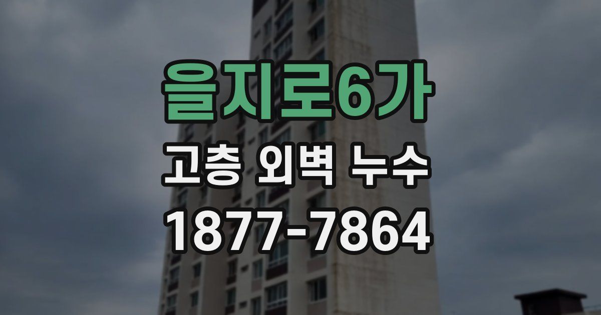 을지로6가 고층 외벽 누수