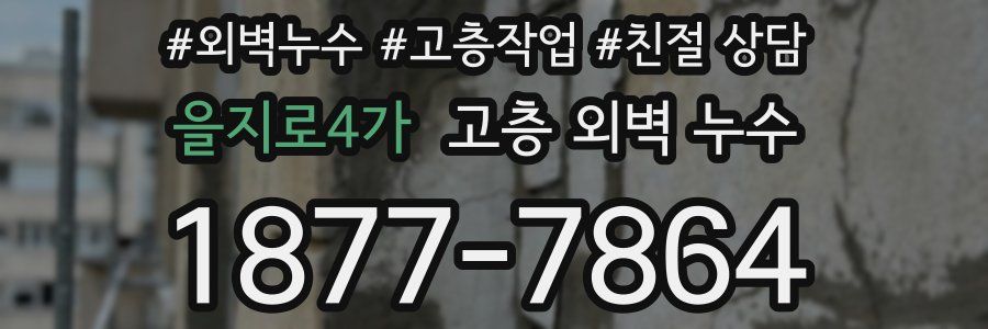 을지로4가 고층 외벽 누수