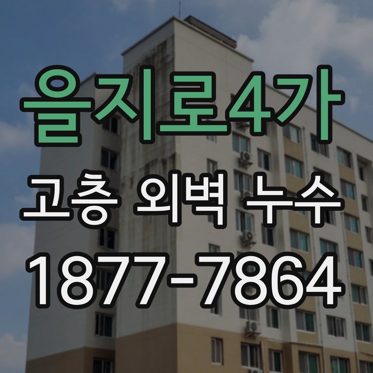 을지로4가 고층 외벽 누수