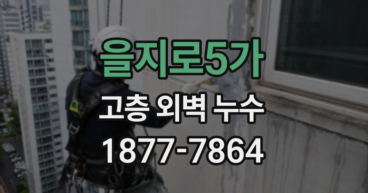을지로5가 고층 외벽 누수