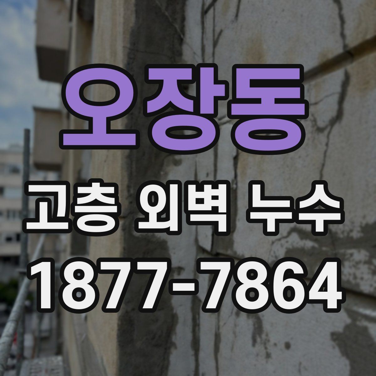 오장동 고층 외벽 누수 확인이 늦어지는 이유